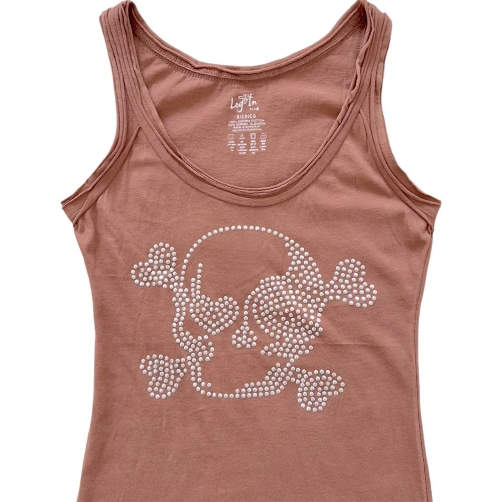 Log In Supima Cotton Scull Tank Top - Picture 2 of 4